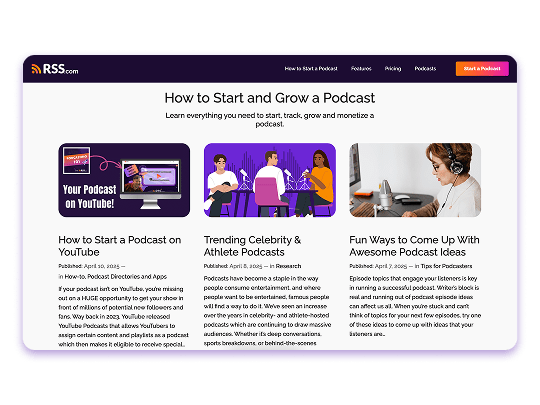 RSS.com blog post thumbnail – Marketing your podcast article